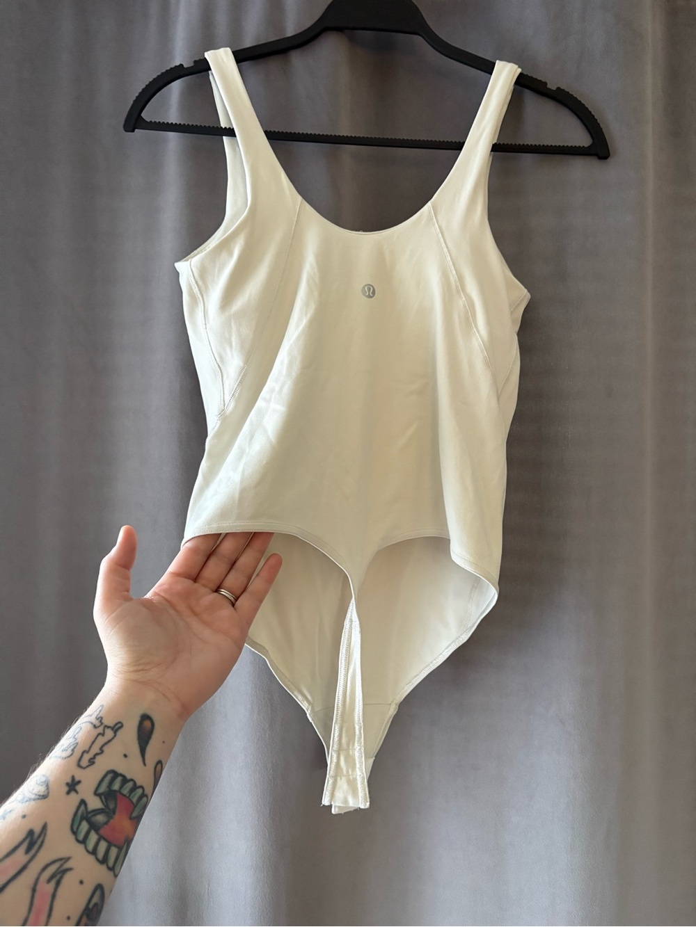 lululemon athletica Cream Scoop-Neck Athletic Bodysuit